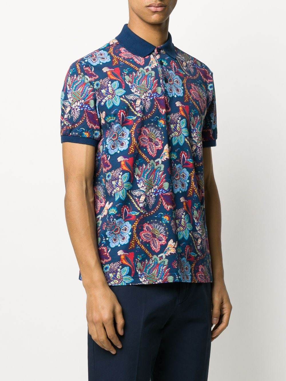 Etro Floral Print Polo Shirt, $259 | farfetch.com | Lookastic