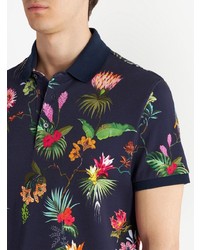 Etro Floral Print Short Sleeved Polo Shirt