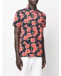 Altea Hawaiian Floral Print Polo Shirt