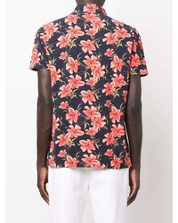 Altea Hawaiian Floral Print Polo Shirt