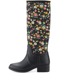 Tory Burch April Floral Rain Boot Vilette