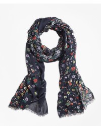Brooks Brothers Floral Print Oblong Scarf