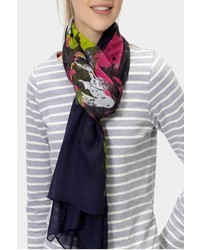Joules Navy Floral Scarf