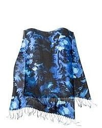 Saison Limited Mossimo Floral Print Scarf Blue