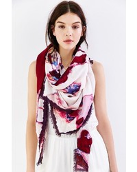 Urban Outfitters Watercolor Floral Square Scarf