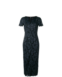 Talbot Runhof Lotus Lace Fitted Dress