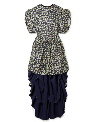 Preen by Thornton Bregazzi Sammie Asymmetric Med Printed Jacquard Mini Dress
