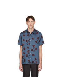 Ps By Paul Smith Blue Floral Casual Fit Shirt