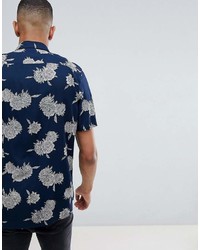 Asos Design Tall Regular Fit Floral Shirt