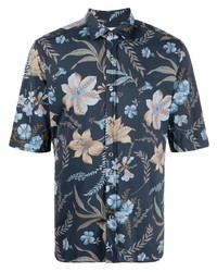 Xacus Floral Print Short Sleeved Shirt