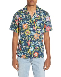 Todd Snyder Liberty Oversize Tropical Print Camp Shirt