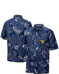 Colosseum Navy West Virginia Mountaineers The Dude Camp Button Up Shirt At Nordstrom