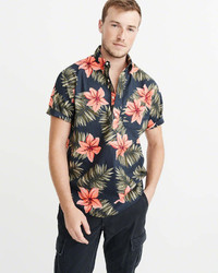 Abercrombie & Fitch Short Sleeve Popover Shirt