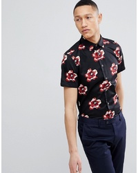 Ted Baker Slim Short Sleeve Floral Shirt