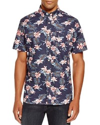 Surfside Tropical Hawaii Print Short Sleeve Button Down Shirt Regular Fit
