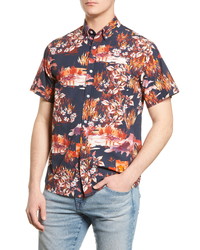 Nn07 Tyrion Slim Fit Floral Print Shirt