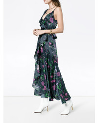 Borgo De Nor Isadora Floral Print Silk Blend Dress