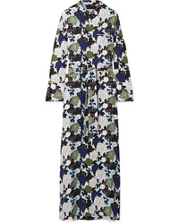Equipment Britten Floral Print Silk De Chine Maxi Dress
