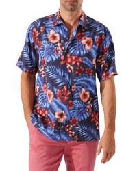 Tommy Bahama King Island Floral Short Sleeve Silk Button Up Shirt
