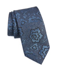 Nordstrom Floral Jacquard Silk Tie In Blue At