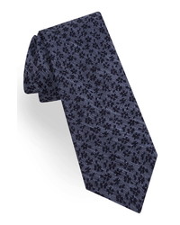 Ted Baker London Floral Silk Linen Skinny Tie