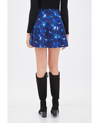 Forever 21 Contemporary Floral Scuba Knit Skirt