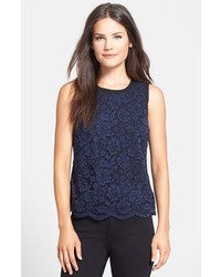 Vince Camuto Lace Overlay Shell