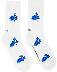 SOCKSSS Two Pack Black White Blue Rosebush Socks