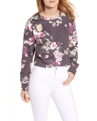BP. Floral Print Crop Sweatshirt
