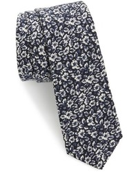 Topman Floral Print Cotton Tie
