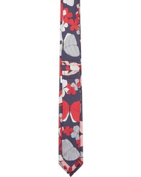 Thom Browne Red Navy Silk Butterfly Tie