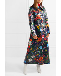 Gucci Oversized Floral Print  Cotton Drill Trench Coat