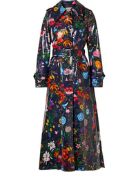 Gucci Oversized Floral Print  Cotton Drill Trench Coat