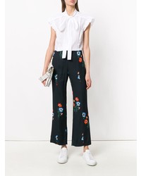 Sonia Rykiel Floral Print Flared Trousers