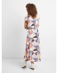 Gap Floral Print Midi Wrap Dress