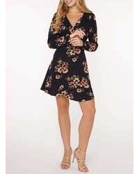 Only Navy Floral Wrap Dress