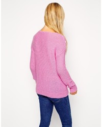 Asos Collection Sweater With Embroidered Lace Detail
