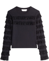See by Chloe See By Chlo Cotton Top With Tiered Fringe