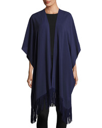 Vince Camuto Fringed Caftan Cover Up Navy