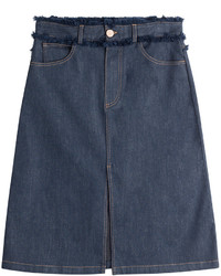 See by Chloe See By Chlo Jean Skirt With Fringed Waistband