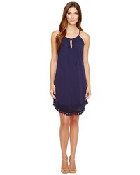 Michael Stars Michl Stars Halter Dress W Fringe Trim Dress