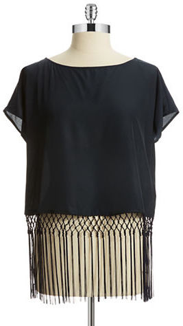 MICHAEL Michael Kors Michl Michl Kors Fringed Crop Top, $130 | Lord &  Taylor | Lookastic