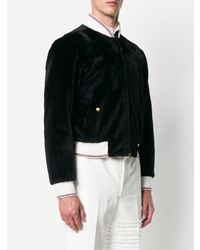 Thom Browne Anchor Intarsia Fur Blouson Jacket