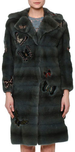 Fur Coat Wjapanese Butterfly Blue, $31,000 Neiman Marcus | Lookastic