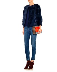 Lilly E Violetta Sarah Bi Colour Mink Fur Jacket