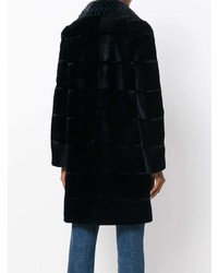 Cara Mila Mel Checkered Mink Coat