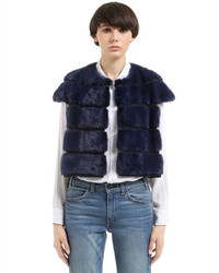 Simonetta Ravizza Mink Fur Coat W Detachable Panels