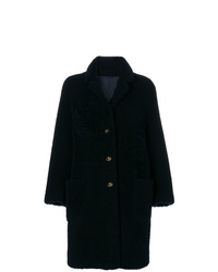 Thom Browne Reversible Sack Overcoat In Dyed Shearling