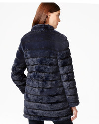 Laundry by Shelli Segal Ribbed Faux Fur Coat