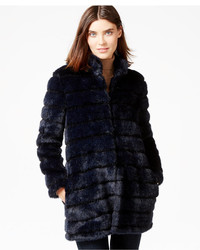 Laundry by Shelli Segal Ribbed Faux Fur Coat